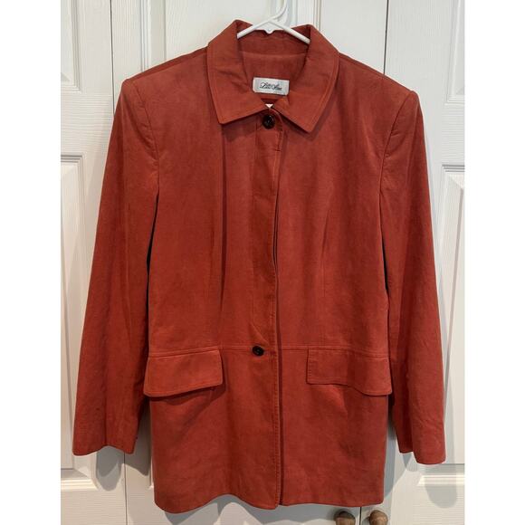 Vintage Retro Lilli Ann Dark Coral Blazer Jacket - Picture 1 of 8